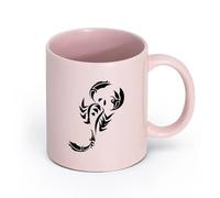 AYUEHBN cerámica Tazas de Cerámica para Café, Leche y Té Escorpión Cangrejo Cangrejo Animal Mar Océano （11oz/320ml） Para té, café, infusión caliente Rosa
