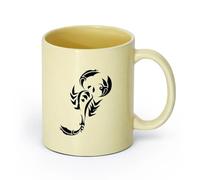 AYUEHBN cerámica Tazas de Cerámica para Café, Leche y Té Escorpión Cangrejo Cangrejo Animal Mar Océano （11oz/320ml） Para té, café, infusión caliente Beige