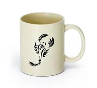 AYUEHBN cerámica Tazas de Cerámica para Café, Leche y Té Escorpión Cangrejo Cangrejo Animal Mar Océano （11oz/320ml） Para té, café, infusión caliente Amarillo claro