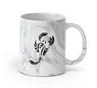 AYUEHBN cerámica Tazas de Cerámica para Café, Leche y Té Escorpión Cangrejo Cangrejo Animal Mar Océano （11oz/320ml） Para té, café, infusión caliente Negro mármol