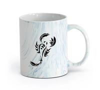 AYUEHBN cerámica Tazas de Cerámica para Café, Leche y Té Escorpión Cangrejo Cangrejo Animal Mar Océano （11oz/320ml） Para té, café, infusión caliente Azul mármol