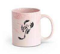 AYUEHBN cerámica Tazas de Cerámica para Café, Leche y Té Escorpión Cangrejo Cangrejo Animal Mar Océano （11oz/320ml） Para té, café, infusión caliente Rosa mármol