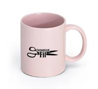 AYUEHBN cerámica Tazas de Cerámica para Café, Leche y Té Tijeras de costura de Tailor Tools Atelier （11oz/320ml） Para cafetería o restaurante Rosa