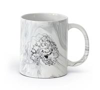 AYUEHBN cerámica Tazas de porcelana Centro de fitness para animales salvajes, culturismo, rinoceronte, fuerza, poder, ira （11oz/320ml） Gran regalo para parejas Negro mármol