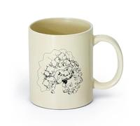 AYUEHBN cerámica Tazas de porcelana Centro de fitness para animales salvajes, culturismo, rinoceronte, fuerza, poder, ira （11oz/320ml） Gran regalo para parejas Amarillo claro