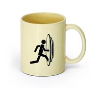 AYUEHBN cerámica Tazas de porcelana Mundo de fantasía Mundos paralelos Portal de entrada del movimiento （11oz/320ml） Para té, café y bebidas calientes Beige