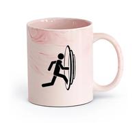 AYUEHBN cerámica Tazas de porcelana Mundo de fantasía Mundos paralelos Portal de entrada del movimiento （11oz/320ml） Para té, café y bebidas calientes Rosa mármol