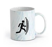 AYUEHBN cerámica Tazas de porcelana Mundo de fantasía Mundos paralelos Portal de entrada del movimiento （11oz/320ml） Para té, café y bebidas calientes Azul mármol