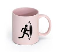 AYUEHBN cerámica Tazas de porcelana Mundo de fantasía Mundos paralelos Portal de entrada del movimiento （11oz/320ml） Para té, café y bebidas calientes Rosa