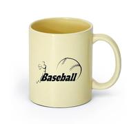 AYUEHBN cerámica Tazas de té, café y chocolate caliente Jugador de béisbol, chico deportista （11oz/320ml） Oficina, hogar, cafetería, apto para lavavajillas y microondas Beige