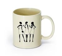 AYUEHBN cerámica Tazas Geniales Invitación a una fiesta de cóctel para chicas guapas. Bar de bebidas. Club nocturno. （11oz/320ml） Restaurante, oficina Amarillo claro