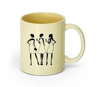 AYUEHBN cerámica Tazas Geniales Invitación a una fiesta de cóctel para chicas guapas. Bar de bebidas. Club nocturno. （11oz/320ml） Restaurante, oficina Beige