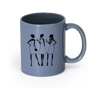 AYUEHBN cerámica Tazas Geniales Invitación a una fiesta de cóctel para chicas guapas. Bar de bebidas. Club nocturno. （11oz/320ml） Restaurante, oficina Gris azulado