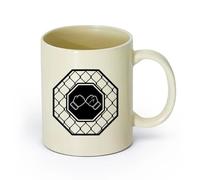 AYUEHBN cerámica Tazas Geniales Luchadores del Octagon Fight Club que luchan en artes marciales MMA （11oz/320ml） Para té, café y bebidas calientes Amarillo claro