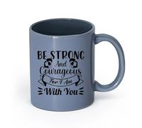 AYUEHBN cerámica Tazas Geniales Sé fuerte, mujer, jefa, inspiración, motivación, letras, palabras, cita, chica africana （11oz/320ml） Gran regalo para parejas Gris azulado