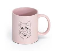 AYUEHBN cerámica Tazas Grandes para Bebidas Calientes Animal Zorro Astuto Cabeza Mimetismo Cara （11oz/320ml） Regalo único de oficina para mujeres y hombres Rosa