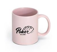 AYUEHBN cerámica Tazas Grandes para Bebidas Calientes Cartas del club de póquer Gambling Ace Casino （11oz/320ml） Cappuccino, Latte Macchiato, té, espresso Rosa