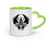 AYUEHBN cerámica Tazas Grandes para Bebidas Calientes Demonio Monstruo Dragón Diablo Veneno Alado （11oz/320ml） Taza de cerámica para capuchino, té, leche Verde