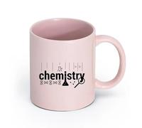 AYUEHBN cerámica Tazas Grandes para Bebidas Calientes Laboratorio Escuela Ciencias Química Física （11oz/320ml） Para bebidas calientes, latte, capuchino Rosa