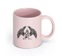 AYUEHBN cerámica Tazas Grandes para Té, Café y Chocolate Caliente Ángel romántico （11oz/320ml） bebida matutina, bodas, cumpleaños, regalos para mujeres, Día del Padre, madres, niñas y niños Rosa