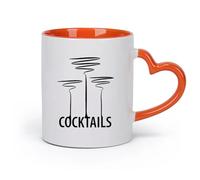 AYUEHBN cerámica Tazas para Chocolate Caliente Cóctel Fiesta Bebida alcohólica Bar Club nocturno （11oz/320ml） Para bebidas calientes, latte, capuchino Naranja