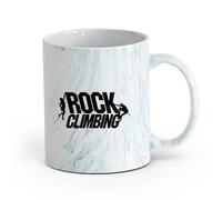 AYUEHBN cerámica Tazas para Chocolate Caliente Escaladores Alpinismo Deporte Extremo Escalada en Roca （11oz/320ml） Para té, chocolate caliente Azul mármol