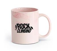 AYUEHBN cerámica Tazas para Chocolate Caliente Escaladores Alpinismo Deporte Extremo Escalada en Roca （11oz/320ml） Para té, chocolate caliente Rosa mármol