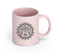 AYUEHBN cerámica Vajilla de Cerámica para Hogar Adorno tribal de animal de escorpión （11oz/320ml） Apto para lavavajillas y microondas, para la oficina y el hogar Rosa