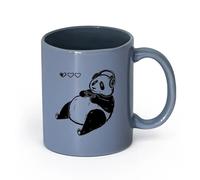 AYUEHBN cerámica Vajilla de Cerámica para Hogar Lindo panda de dibujos animados gamer （11oz/320ml） para amantes del café, mejores amigos del trabajo, compañeros de trabajo y amigos Gris azulado