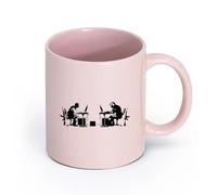 AYUEHBN cerámica Vajilla de Cerámica para Hogar Videojuego de batalla de jugadores （11oz/320ml） bebida matutina, bodas, cumpleaños, regalos para mujeres, Día del Padre, madres, niñas y niños Rosa