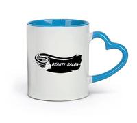 AYUEHBN ceramics Ceramic Coffee Mug Beauty Salon Hair Woman Girl Barbershop Stylist （11oz/320ml） for Milk Tea Cola Water Blue