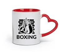 AYUEHBN ceramics Ceramic Cup Boxing Gloves Gymnastics Sports Fighting Martial Arts （11oz/320ml） for Hot Beverages, Latte, Cappuccino Red