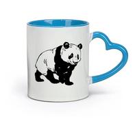 AYUEHBN ceramics Ceramic Mug Gift Box Latte Mug with Handle Cute Panda Bear Kids Animal （11oz/320ml） Great Gift for Lovers Blue