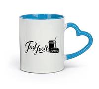 AYUEHBN ceramics Ceramic Tea Cup Fast Food Restaurant Cafe Burger Soda Drink （11oz/320ml） Humorous Gift for Coffee Lovers, Work Besties, Coworkers & Friends Blue