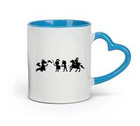 AYUEHBN ceramics Coffee and Tea Cups Kids Nursery Cartoon Dragon Knights Middle Ages （11oz/320ml） Gift for Men or Women Blue