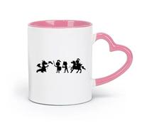 AYUEHBN ceramics Coffee and Tea Cups Kids Nursery Cartoon Dragon Knights Middle Ages （11oz/320ml） Gift for Men or Women Pink