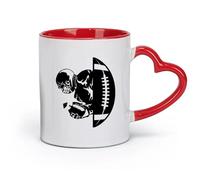 AYUEHBN ceramics Coffee Cup American Football Player Ball Sport Gymnastics （11oz/320ml） Humorous Gift for Coffee Lovers, Work Besties, Coworkers & Friends Red