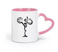 AYUEHBN ceramics Coffee Cup Drink Glass Martini Cocktail Collection Cafe （11oz/320ml） Humorous Gift for Coffee Lovers, Work Besties, Coworkers & Friends Pink