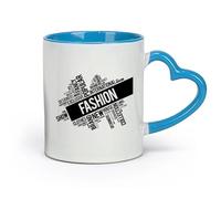 AYUEHBN ceramics Coffee Cup Fashion Clothes Brand Office Business Colored （11oz/320ml） Humorous Gift for Coffee Lovers, Work Besties, Coworkers & Friends Blue