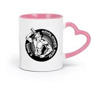 AYUEHBN ceramics Coffee & Hot Drinks Sports Nutrition Bodybuilding Fitnesscenter Gymnastics （11oz/320ml） Nice Xmas Gift Pink