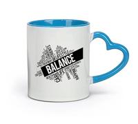 AYUEHBN ceramics Coffee & Hot Drinks World Cloud Lifestyle Balance Energy Culture （11oz/320ml） for Tea, Hot Chocolate Blue