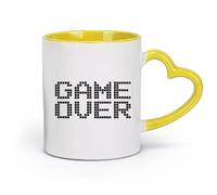 AYUEHBN ceramics Coffee Milk Tea Ceramic Mugs Video Game Over Brick Gaming Gamer （11oz/320ml） Cappuccino, Latte Macchiato, Tea, Espresso Yellow