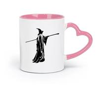 AYUEHBN ceramics Coffee Mug, Sorcerer Fantasy Fairytale Magic Staff Witch （11oz/320ml） Coffee, Tea, Latte, Milk, Cocoa, Juice and Other Hot Drinks Pink