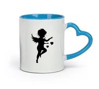 AYUEHBN ceramics Coffee Mug with Handle - Classic Ceramic Angel Baby Kids Romantic （11oz/320ml） for Espresso, Tea- Set Blue