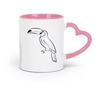 AYUEHBN ceramics Coffee Mugs Tea Coffee Mug Cups Cartoon Pelican Animal Bird （11oz/320ml） Humorous Gift for Coffee Lovers, Work Besties, Coworkers & Friends Pink