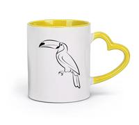 AYUEHBN ceramics Coffee Mugs Tea Coffee Mug Cups Cartoon Pelican Animal Bird （11oz/320ml） Humorous Gift for Coffee Lovers, Work Besties, Coworkers & Friends Yellow