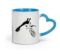 AYUEHBN ceramics Cool Tea and Coffee Mug Giraffe African Animals Children's Kids （11oz/320ml） Ceramic Coffee Mug for Cappuccino Tea, Milk, Blue