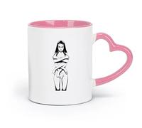 AYUEHBN ceramics Cool Tea and Coffee Mug Naked Girl Many Hands sex appeal （11oz/320ml） Humorous Gift for Coffee Lovers, Work Besties, Coworkers & Friends Pink