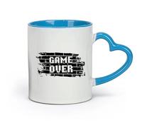 AYUEHBN ceramics Durable Mugs Bricks Game Over Gaming Boys Play Video Games （11oz/320ml） Humorous Gift for Coffee Lovers, Work Besties, Coworkers & Friends Blue