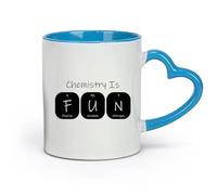 AYUEHBN ceramics Durable Mugs Chemistry Is Fun School Science Periodic Table （11oz/320ml） Humorous Gift for Coffee Lovers, Work Besties, Coworkers & Friends Blue